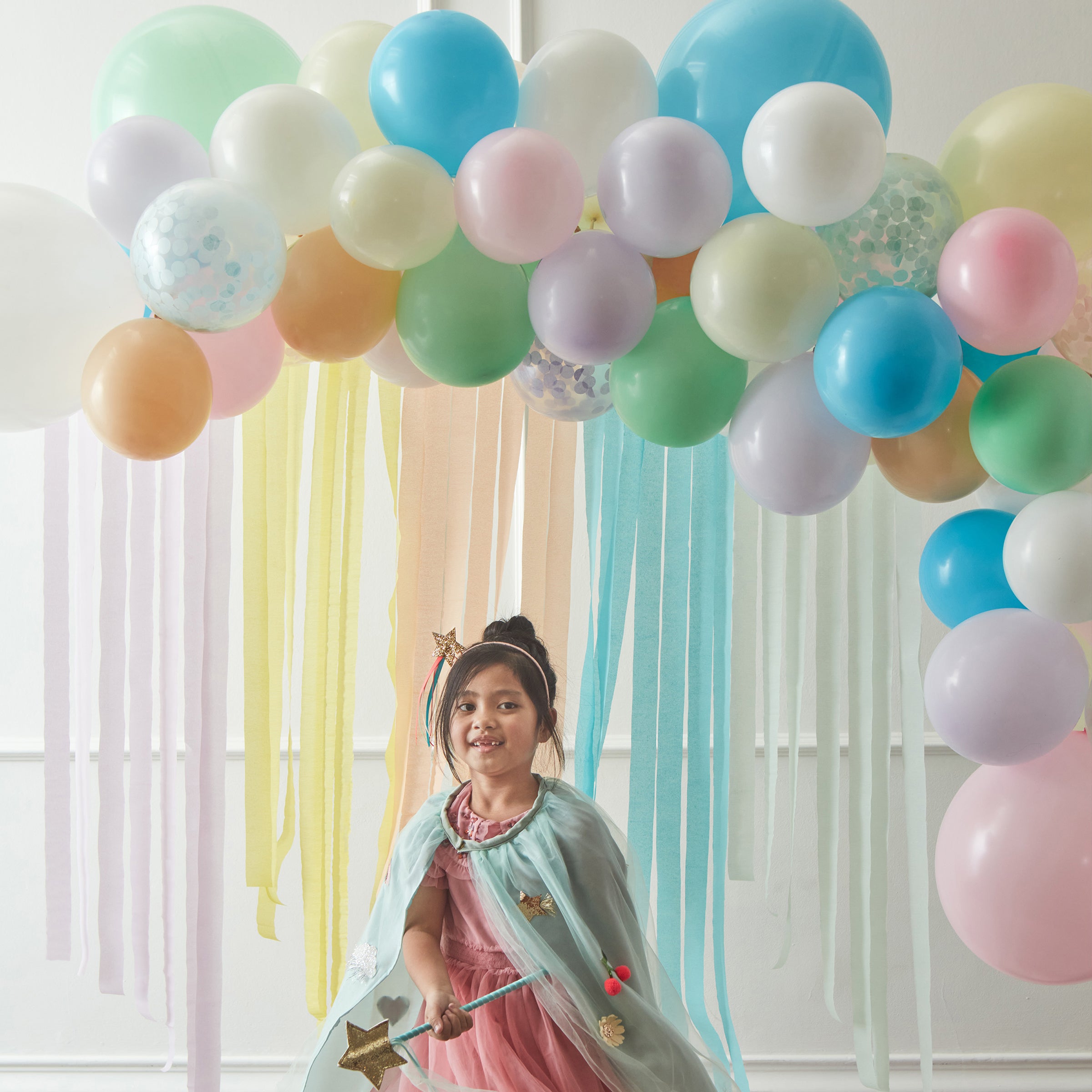 Pastel Balloon & Streamer Garland