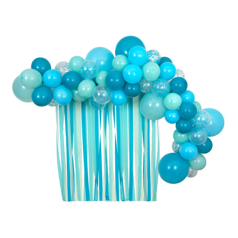 Blue Balloons & Streamers Kit (x 52 balloons)